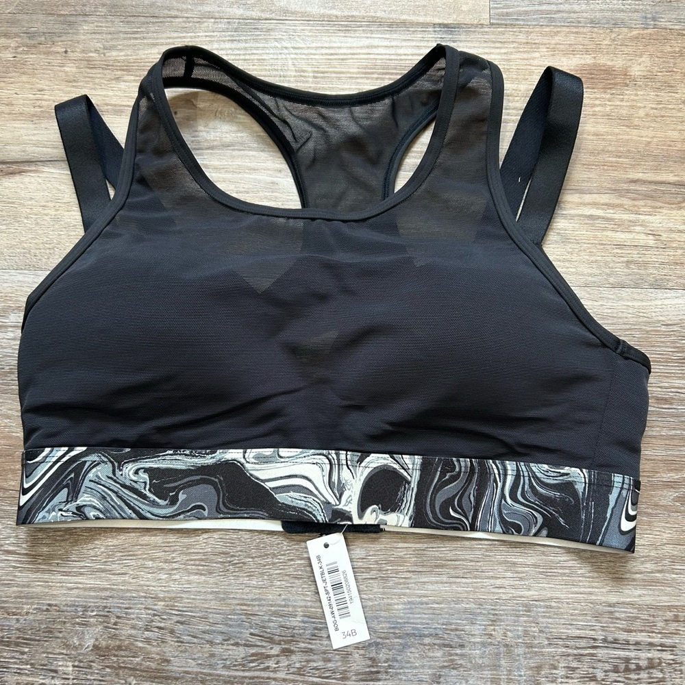 Adore Me Black and White Sports Bra with Racerback size 34B